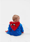 MRVL Spider Man Warm Fluffy Furr Fleece Blue Romper 13332