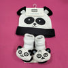 AFR Panda style Socks with Cap Black Infant 2 Piece Gift Set 13187