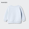 MNG Best Follower Duck Embroided Light Blue Terry Sweatshirt 13408