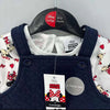 GRG Minnie Mouse Applic Blue Dungaree with Print T-Shirt 2 Piece Set 13331