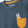 5.10.15 Snail Embroided With Small Pocket Thermal Cadet Blue Sweatshirt 13759