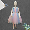 B.B Pearls Belt Pink With Blue Fancy Frock With Inner & Trouser 11615