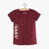 L&S Look Back Zig Zag Maroon T-Shirt 13542