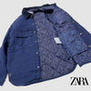 ZR Quilted  Warm Washed Two Pocket Denim Jacket 13386