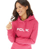 FC Print  Dark Pink Fleece Hoodie 13051