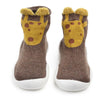 CN Fashion Giraffe  Brown Silicon Grip Sole Socks 13628