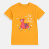 B.X Pink Llama Print Yellow Tshirt 4824