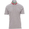 PYPR Italia Flag Full Collar Grey Polo 11008