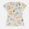 Bab Clb Pineapple Print White Top 3747