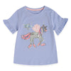 GRG Glitter Unicorn Fancy Sleeves Blue Top 2053