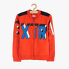 LS XTR Print Orange Mock Neck Zipper 2771