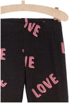 LS Allover Love Print Charcoal Legging 4365