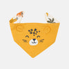 Bab Clb Cat Face Mustard Bib Scarf 8988