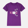 B.X Glitter Paw Meow Printed Purple Tshirt 7074