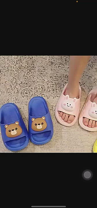 XZM Bear Face Blue Soft Slippers 9394 BrandsXpress