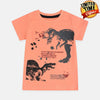 MTL Dino Printed Peach Tshirt 1618