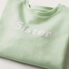 MNG Sister Print Apple Green Sweatshirt 9874