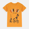 B.X Daddy Fan Club Embroidered Mango Yellow Tshirt 4986